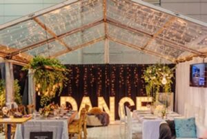 Marquee hire in the Sunshine Coast 3 Excel teamed up with AVIdeas to create an interesting and experiential exhibit at the recent Bridal Show