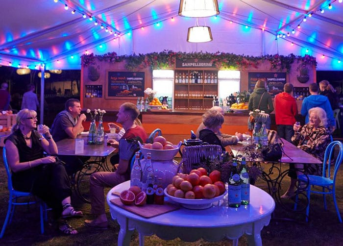Lined-marquee-and-pendant-lighting-in-festival-VIP-marquee Lined marquee and pendant lighting in festival VIP marquee