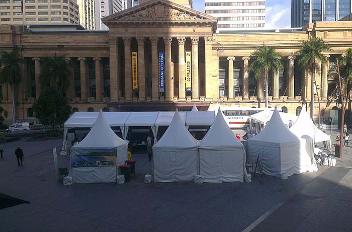 Trade Show under marquee July 2013